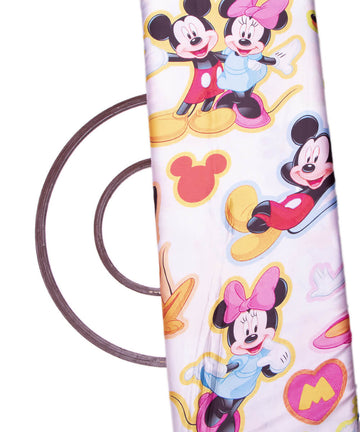 White Colour Kids Print Satin Fabric
